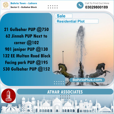 2 Kanal Residential Plot for Sale in Sector C - Gulbahar Block -  Bahria Town, Lahore - (BP-278660)