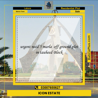 Residential Plot for Sale in Bahria Town, Lahore - (BP-278699)