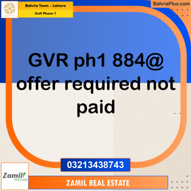 10 Marla Residential Plot for Sale in Golf Phase 1 -  Bahria Town, Lahore - (BP-278788)