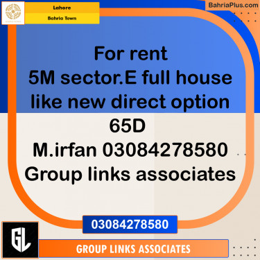 Residential House for Rent in Bahria Town, Lahore - (BP-278891)