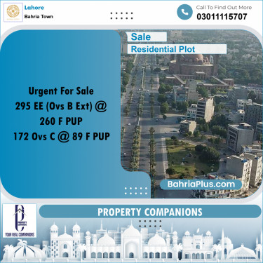 Residential Plot for Sale in Bahria Town, Lahore - (BP-278901)