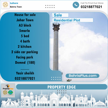 Residential Plot for Sale in Bahria Town, Lahore - (BP-278923)