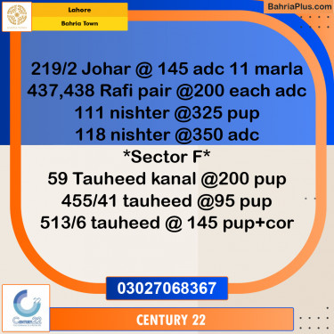 Residential Plot for Sale in Bahria Town, Lahore - (BP-278984)