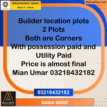 5 Marla Residential Plot for Sale in Phase 2 - C Block -  Bahria Orchard, Lahore - (BP-279026)