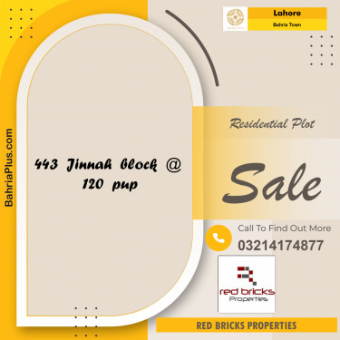 Residential Plot for Sale in Bahria Town, Lahore - (BP-279135)