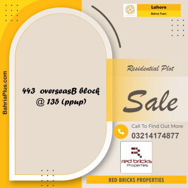 Residential Plot for Sale in Bahria Town, Lahore - (BP-279142)