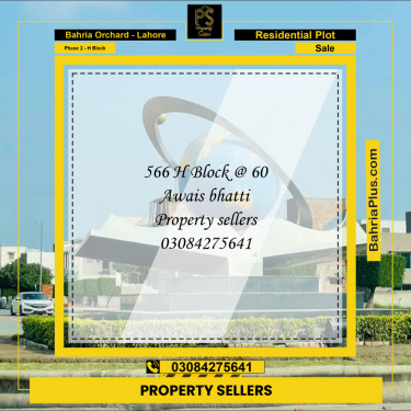 8 Marla Residential Plot for Sale in Phase 2 - H Block -  Bahria Orchard, Lahore - (BP-279222)