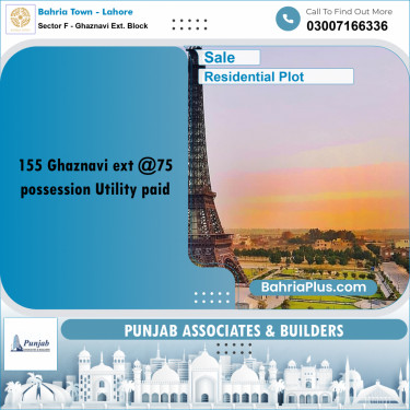 Residential Plot for Sale in Sector F - Ghaznavi Ext. Block -  Bahria Town, Lahore - (BP-279268)