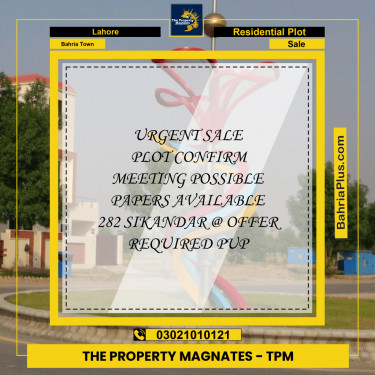 10 Marla Residential Plot for Sale in Bahria Town, Lahore - (BP-279273)