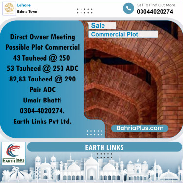 5 Marla Commercial Plot for Sale in Bahria Town, Lahore - (BP-279278)