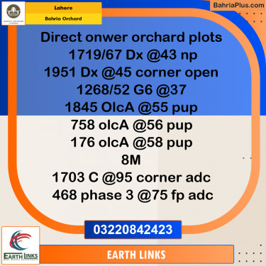 Residential Plot for Sale in Bahria Orchard, Lahore - (BP-279366)