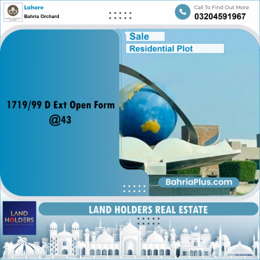 Residential Plot for Sale in Bahria Orchard, Lahore - (BP-279369)