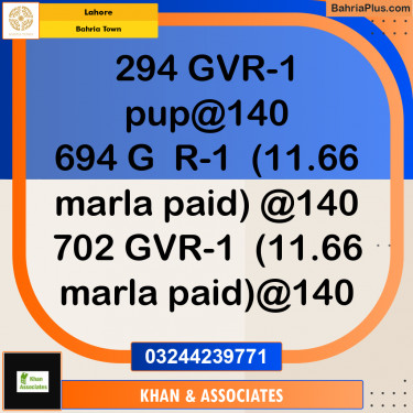 Residential Plot for Sale in Bahria Town, Lahore - (BP-279406)