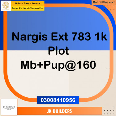 1 Kanal Residential Plot for Sale in Sector C - Nargis/Hussain Ext. -  Bahria Town, Lahore - (BP-279413)