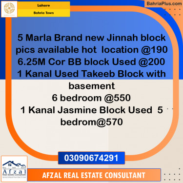 Residential House for Sale in Bahria Town, Lahore - (BP-279417)
