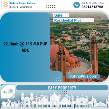 5 Marla Residential Plot for Sale in Sector E - Johar Block -  Bahria Town, Lahore - (BP-279493)