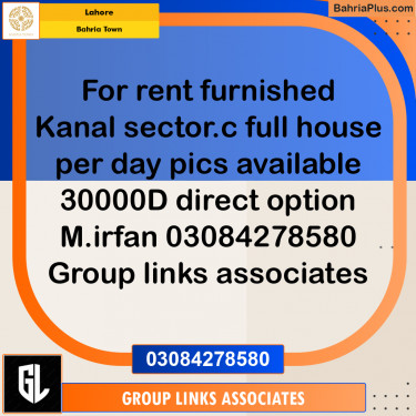 Residential House for Rent in Bahria Town, Lahore - (BP-279529)