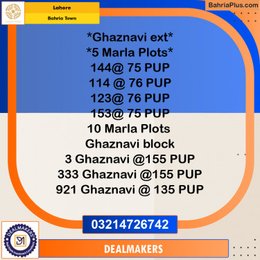 Residential Plot for Sale in Bahria Town, Lahore - (BP-279543)