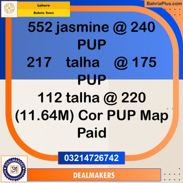 Residential Plot for Sale in Bahria Town, Lahore - (BP-279561)