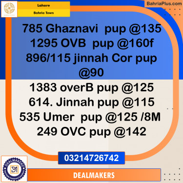Residential Plot for Sale in Bahria Town, Lahore - (BP-279575)