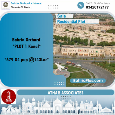 10 Marla Residential Plot for Sale in Phase 4 - G2 Block -  Bahria Orchard, Lahore - (BP-279640)