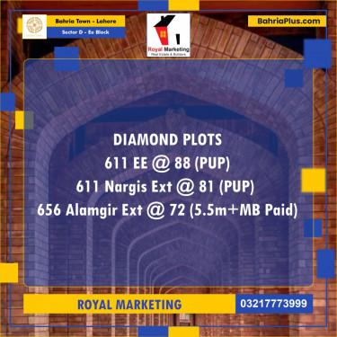 5 Marla Residential Plot for Sale in Sector D - EE Block -  Bahria Town, Lahore - (BP-279663)