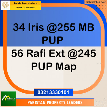 1 Kanal Residential Plot for Sale in Sector C - Iris Block -  Bahria Town, Lahore - (BP-279664)