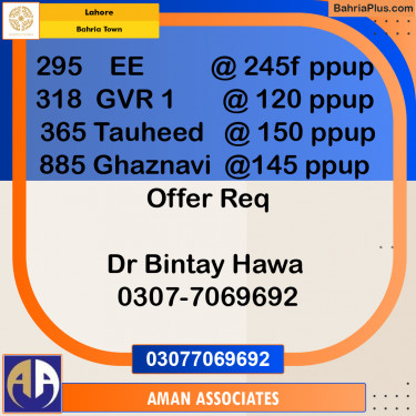 Residential Plot for Sale in Bahria Town, Lahore - (BP-279681)