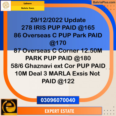 10 Marla Residential Plot for Sale in Bahria Town, Lahore - (BP-279688)