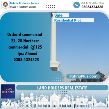 3 Marla Residential Plot for Sale in Phase 1 - Northern District -  Bahria Orchard, Lahore - (BP-279719)
