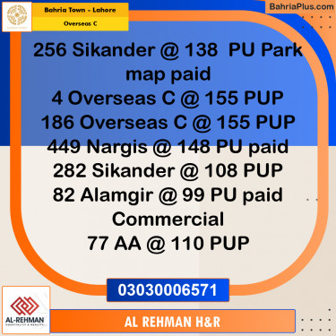 10 Marla Residential Plot for Sale in Overseas C -  Bahria Town, Lahore - (BP-279726)