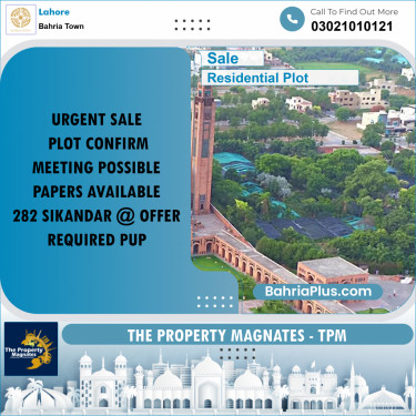 Residential Plot for Sale in Bahria Town, Lahore - (BP-279781)