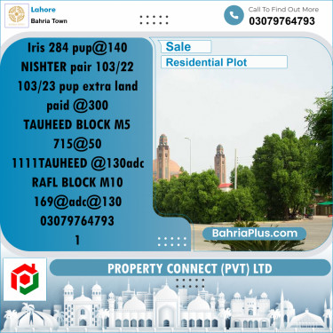 Residential Plot for Sale in Bahria Town, Lahore - (BP-279862)