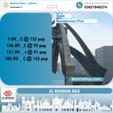 10 Marla Residential Plot for Sale in Overseas C -  Bahria Town, Lahore - (BP-279889)