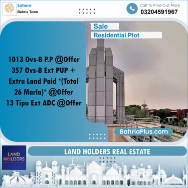 Residential Plot for Sale in Bahria Town, Lahore - (BP-279910)
