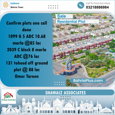Residential Plot for Sale in Bahria Town, Lahore - (BP-280005)