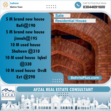 Residential House for Sale in Bahria Town, Lahore - (BP-280012)