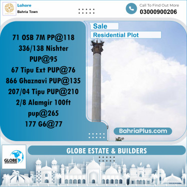 Residential Plot for Sale in Bahria Town, Lahore - (BP-280112)
