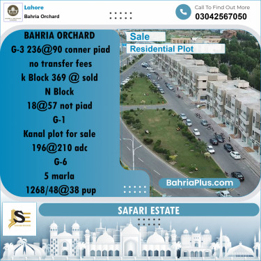 Residential Plot for Sale in Bahria Orchard, Lahore - (BP-280148)