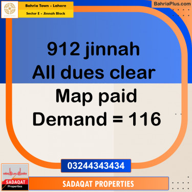 5 Marla Residential Plot for Sale in Sector E - Jinnah Block -  Bahria Town, Lahore - (BP-280229)
