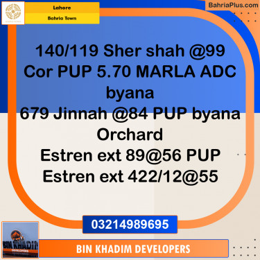 Residential Plot for Sale in Bahria Town, Lahore - (BP-280235)