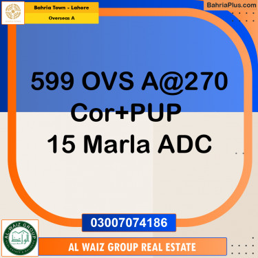 10 Marla Residential Plot for Sale in Overseas A -  Bahria Town, Lahore - (BP-280425)