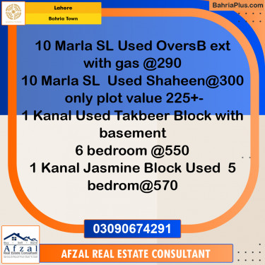 Residential House for Sale in Bahria Town, Lahore - (BP-280500)