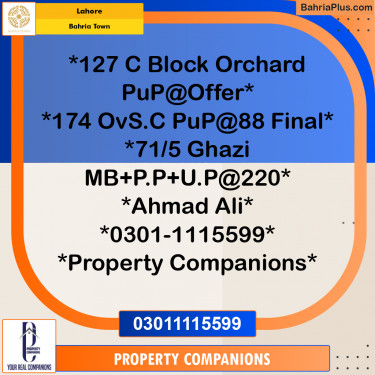 Residential Plot for Sale in Bahria Town, Lahore - (BP-280586)