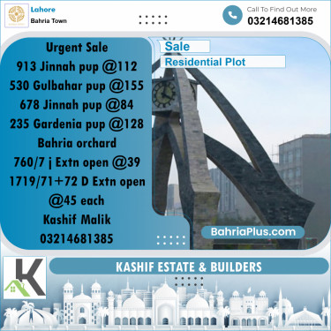 Residential Plot for Sale in Bahria Town, Lahore - (BP-280637)