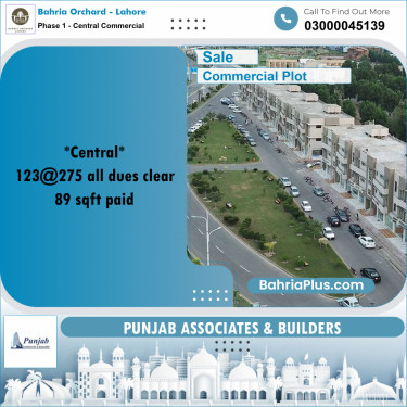 5 Marla Commercial Plot for Sale in Phase 1 - Central Commercial -  Bahria Orchard, Lahore - (BP-280727)