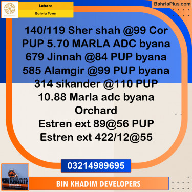 Residential Plot for Sale in Bahria Town, Lahore - (BP-280862)