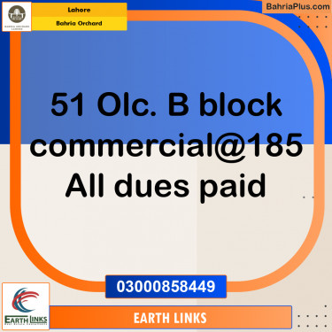 4 Marla Commercial Plot for Sale in Bahria Orchard, Lahore - (BP-280990)
