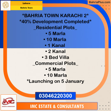 Residential Plot for Sale in Bahria Town, Lahore - (BP-281055)