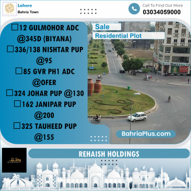 Residential Plot for Sale in Bahria Town, Lahore - (BP-281106)